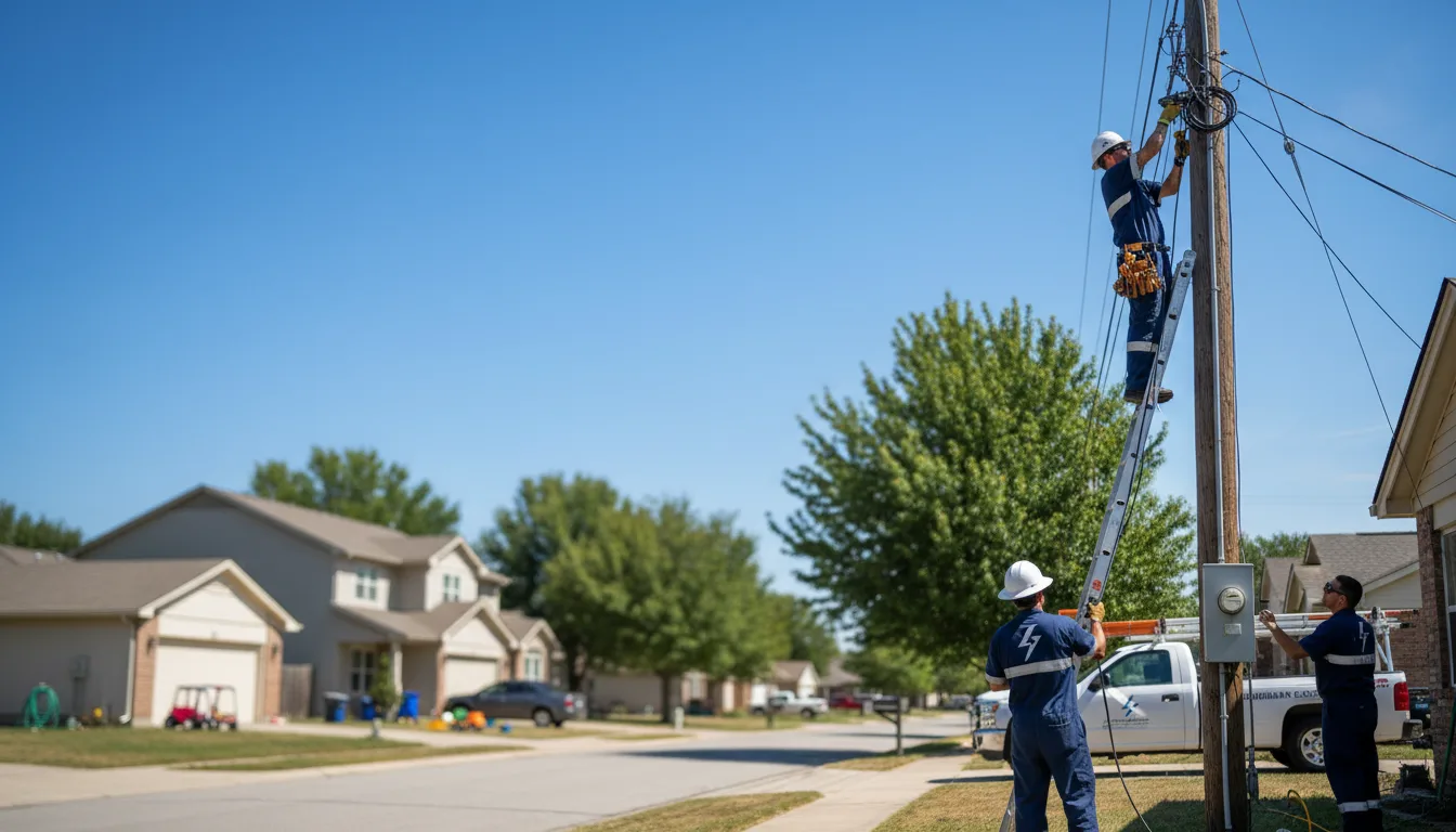 Residential electrician providing installation services in Barnsdall, OK
